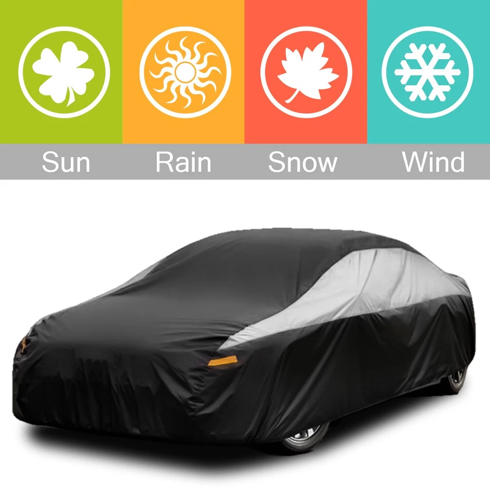 For Hyundai Full Car Cover UV Snow Dust Rain Resistant Protection for Outdoor US Foto 1 de 4
