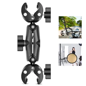 PULUZ Motorcycle Super Clamp Double Crab Clamp Sport Camera Handlebar Mount V5Y2 - Picture 1 of 9