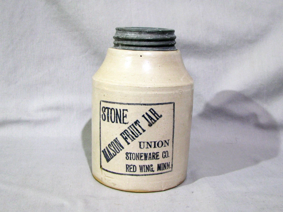Antique RED WING STONEWARE FRUIT JAR 1899 - Image 1 of 4