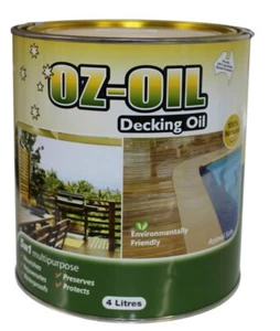 OZ-OIL Timber Decking Oil CLEAR 4 litres OZOIL OZ OIL External Timber Oil - Picture 1 of 1