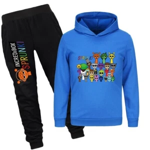 Sprunki 5-13 Year Old Children's Hoodie Set Fashion Hoodie Pants Two Piece Set - Picture 1 of 26