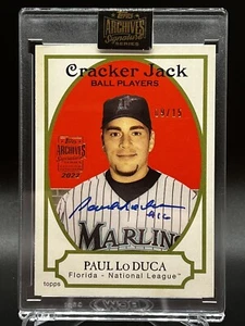 2022 Topps archives Cracker Jack Paul lo Duca  auto 9/15 - Picture 1 of 2