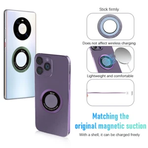 For Magsafe Magnetic Plate Ring Universal Metal Sticker Support Wireless Cha GF - Zdjęcie 1 z 27
