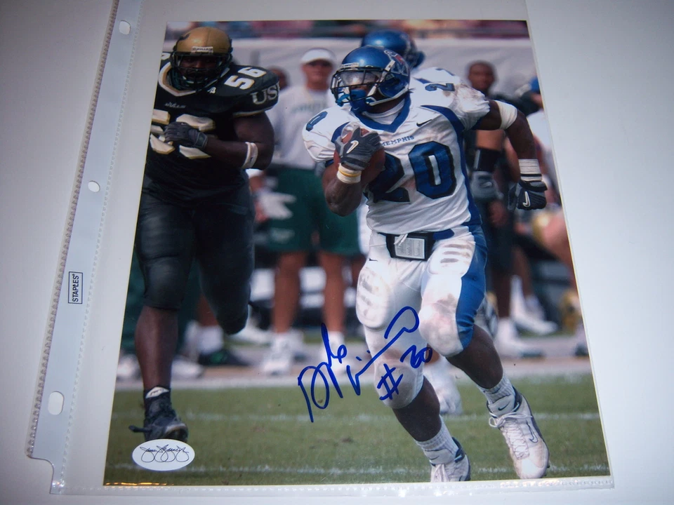 FOTO BRILLANTE 8X10 FIRMADA POR DEANGELO WILLIAMS MEMPHIS TIGERS, CAROLINA JSA/SELLO Foto 1 de 1