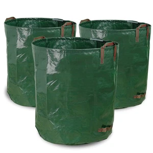3-Pack 72 Gallon Yard Waste Bags Reusable Heavy Duty Collapsible Garden Leaf ... - Picture 1 of 6