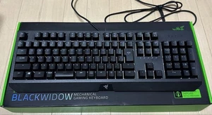 Razer Blackwidow Green Switch Gaming Keyboard JP RZ03-0286 Used - Picture 1 of 3