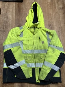 Chaqueta Sherwood Carhartt 100787 Alta Visibilidad Impermeable Clase 3 2XL *MANCHAS - Imagen 1 de 11