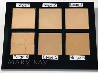 Flawed Mary Kay BEIGE Creme to Powder Foundations Filled Display Palette Tray Foto 1 de 4