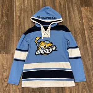 Toledo Zander Schnür Hoodie Damen Large blau genäht Jersey Kolosseum - Bild 1 von 10