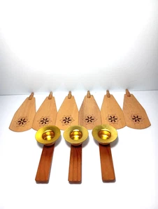 Vintage Lillian Vernon Weihnachten Krippe Pyramide Fächerblätter & Kerzenhalter Teile - Bild 1 von 3