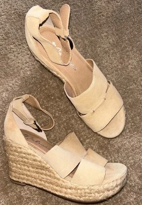 Matisse Cha Cha Suede Espadrille Wedges Women’s Size 10 Adjustable Buckle Strap - Image 1 of 4