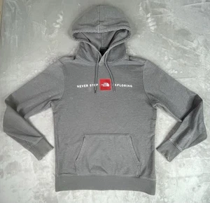 The North Face Hoodie Herren klein grau Sweatshirt Kordelzug Outdoor Wandern - Bild 1 von 13