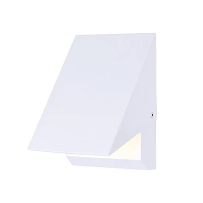 Lámpara de pared exterior de aluminio blanca Alumilux de 5" de ancho Foto 1 de 2