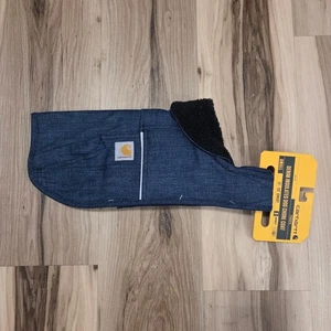 Carhartt Denim Insulated Dog Chore Coat Small Blue PX0514 - Picture 1 of 5