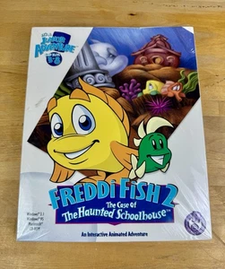 RARO Freddi Fish 2: The Case Haunted Schoolhouse Windows 95 Macintosh Nuevo SELLADO - Imagen 1 de 7