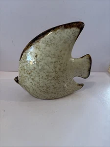 Vintage Glazed Angel Fish Decor 7” X 6.5” - Picture 1 of 5