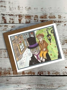 Dagobert und Tiny Tim in Katzenform, Weihnachtskarte und Feiertag, Notizkarte #430 - Bild 1 von 2