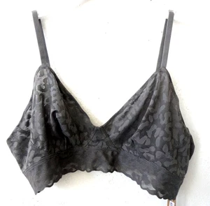 Skims 4X Triangle Bralette Allover Logo mesh ~ Chalk grey adjust straps NWT - Picture 1 of 7