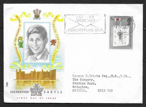GB: 1969 Caernarvon Castle First Day of Issue - Caernarvon Cancel - Picture 1 of 2