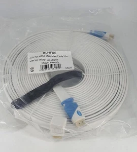 Mutec Blhf06 2.0V Flat Hdmi Male - Male Cable 10M SALEd SS 08 - Picture 1 of 5