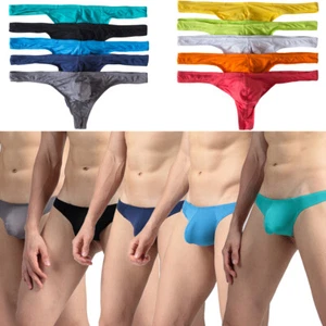 Paquete de 5/10 Para hombre Modales Bikini Tanga Tanga Cuerda G Ropa Interior Tanga S-XL - Imagen 1 de 15