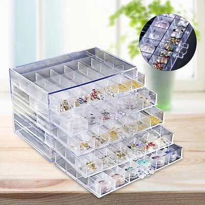 Aufbewahrungsdosen Sortierbox 120 Slots Perlenbox Nagelzubehör Organizer Halter - Bild 1 von 4