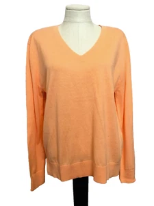 FASHIONNOVA EVERYDAY BABE Orange V-NECK LONG SLEEVE SWEATER TOP Sz M - Picture 1 of 7