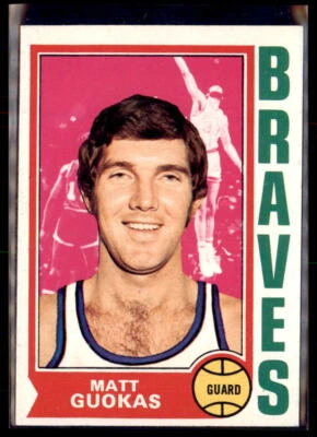 1974-75 Topps Basketball Matt Guokas Buffalo Braves #117  - Image 1 of 2