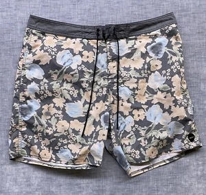 RVCA Shorts Mens 38 Multicolor Floral Board Swim Trunks Drawstring Beach - Picture 1 of 12
