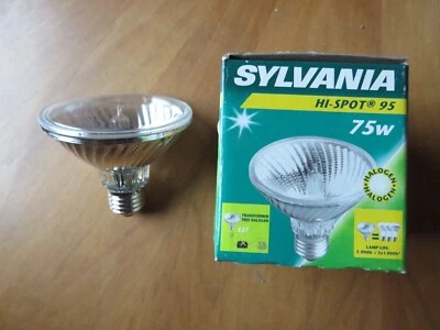 SYLVANIA HI SPOT 95 75W HALÓGENO E27 FLOOD 30º BLANCO CÁLIDO REGULABLE LARGA DURACIÓN 3000h - Imagen 1 de 4