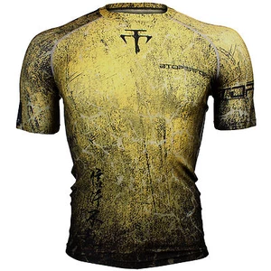 FX-307 GRUNGE -Yellow Skin Tight Compression Base layer Jiujitsu MMA Rash guard - Picture 1 of 6