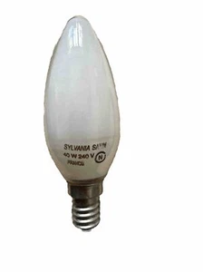 Sylvania 40w E14 240v Warm White Candle  Pack 2 - Picture 1 of 2