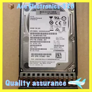 873010-B21 873035-001 HP 600GB 10K 12G 2.5'' SFF SAS DS Hard Drive HDD - Picture 1 of 3