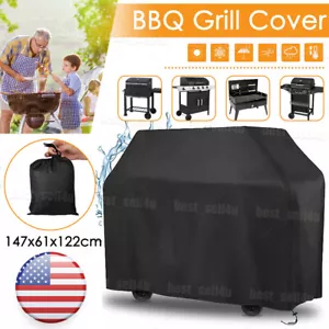 BBQ Gas Grill Cover Barbecue Waterproof Outdoor Heavy Duty UV Protection 58 Inch - Picture 1 of 16