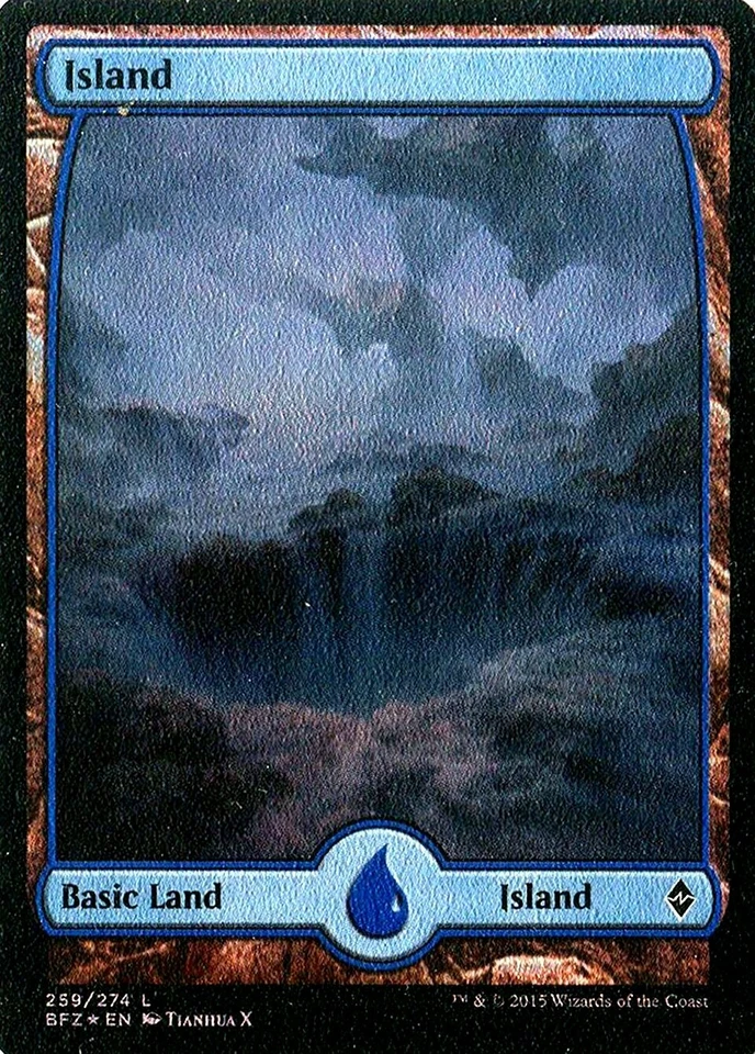 MTG - Battle for Zendikar - Island #259 - Full Art - Foil - Various conditions - Image 1 of 1