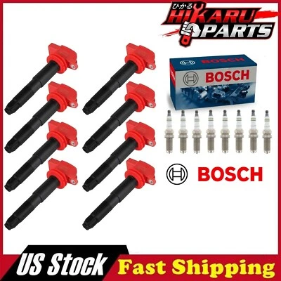8x bujías BOSCH y 8x bobina de encendido para Porsche Cayenne 08-14 Panamera Foto 1 de 4