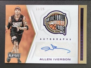 2019-20 Panini Chronicles * ALLEN IVERSON HALL OF FAME PURPLE PARALLEL AUTO /25