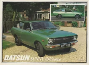 Datsun Nissan Sunny 120Y Coupe 1978 UK Market Single Sheet Sales Brochure - Picture 1 of 2
