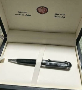 AURORA Alpha Nero Gray Ballpoint Pen H31-CN wz/Box,Purchase certificater Rare - Picture 1 of 8