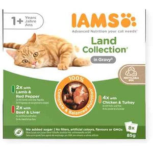 Iams Advanced Nutrition Adult 1+ years Cat Land Collection in Gravy - 8pk x 85g - Picture 1 of 2
