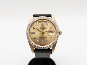 $30,000 ROLEX MENS PRESIDENT DAY DATE 3ct VS H Diamond 18k Yellow Gold Watch WTY - Picture 1 of 9