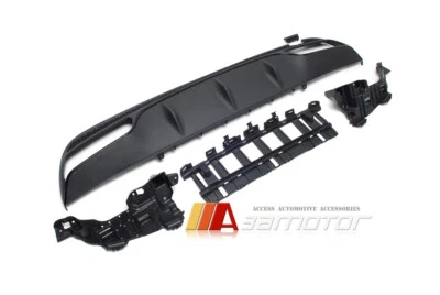 Look C63 Style Rear Bumper Diffuser fits Mercedes 2015-20 W205 C-Class Sedan AMG Foto 1 de 4