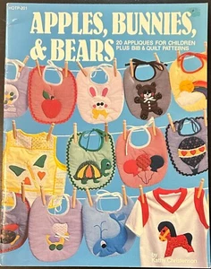 Apples, Bunnies & Bears Appliques for Bibs & Quilt book Kathy Christenson 1984 - Picture 1 of 3