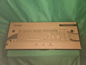 MANHATTAN 155113 Black USB Wired Standard Enhanced Keyboard - Picture 1 of 6