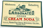 G Vintage Canada Bottle Label FERNIE FORT STEELE Brewery Cream Soda B.C.