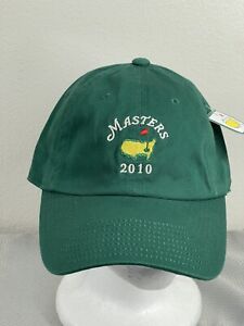 Masters 2010 American Needle Augusta Green Hat Cap Adjustable Golf Strapback NWT
