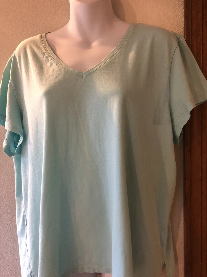 Pantalones de pijama HUE relajados Tiedye a cuadros náutica para dormir verde blanco 2 tops para mujer L Foto 1 de 4