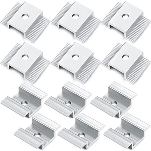 12 Pack Solar Panel Mid Clamps 1.06 Inch Solar Panel Bracket Aluminium M - Picture 1 of 7