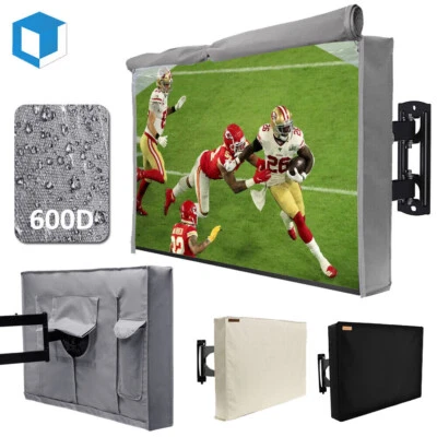 600D Waterproof Outdoor TV Cover Weatherproof Protector Enclosure 30-85 inch - Image 1 of 4