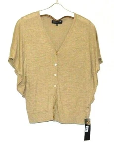 Jones New York Collection Buttoned Linen Cardigan Sweater Women's Size S NWT $99 - Picture 1 of 3